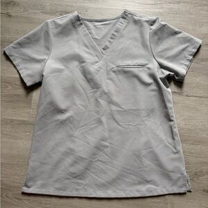 Mandala Scrub Set Gray Top & Jogger Pants Medium Medical Uniform